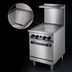 Thumbnail image #3 for Turbo Air Radiance 24-Inch Heavy Duty LP Gas Restaurant Range with 3/4-Inch Thermostatic Griddle and Space Saver Oven