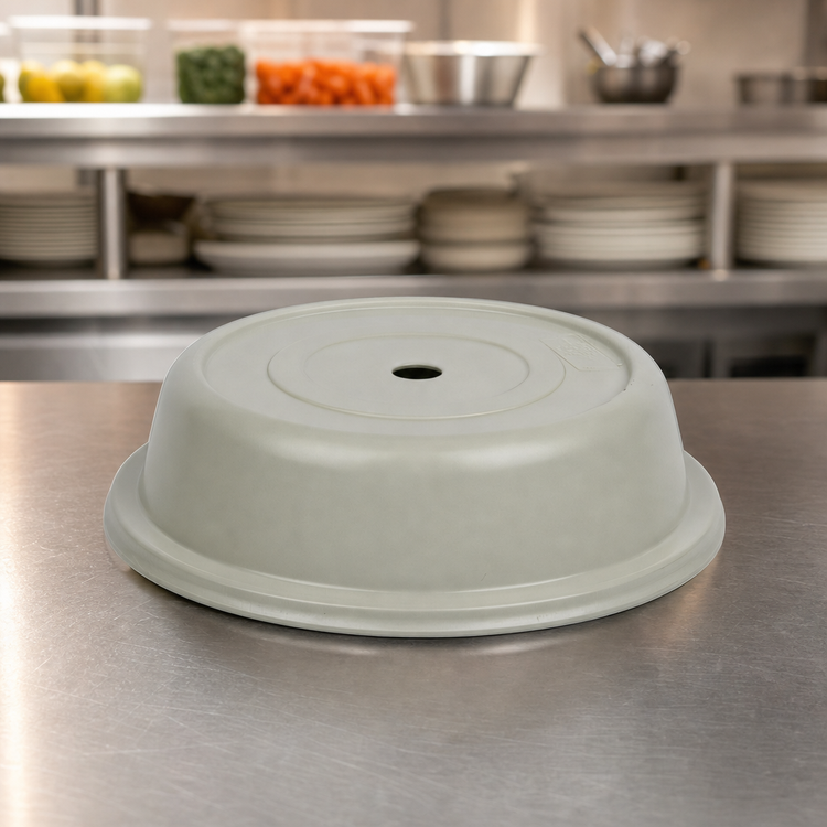 Product image #4 for Cambro Versa Camcover Round Fiberglass Plate Cover, 10-3/16 Inch Inside Diameter, Antique Parchment