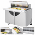 Thumbnail image #3 for Turbo Air Super Deluxe 48-Inch Two-Section Sandwich/Salad Mega Top Prep Table with Clear Lid and 18-Pan Opening