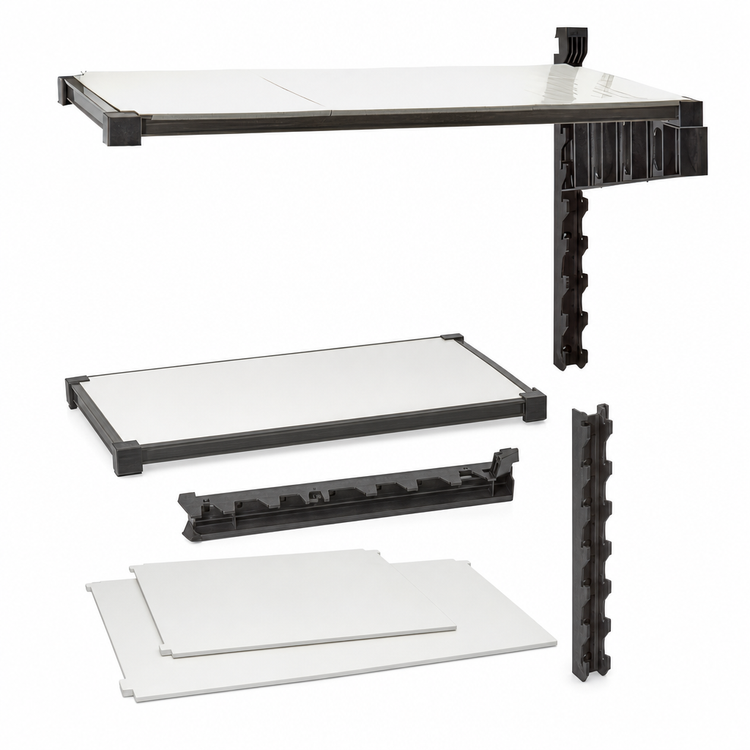 Product image #3 for Cambro Camshelving Elevation Series 18-Inch x 42-Inch Solid Wall-Mounted Add-On Shelf Kit