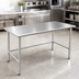 Thumbnail image #3 for Sapphire Manufacturing 60 Inch x 24 Inch Stainless Steel Work Table with Open Base