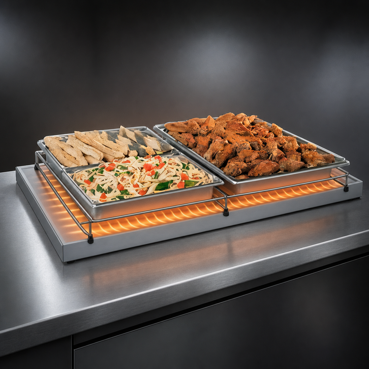 Product image #3 for Hatco Glo-Ray 30-Inch Freestanding Heated Shelf, 12-Inch Deep, Stainless Steel Top
