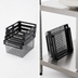 Thumbnail image #4 for American Metalcraft Twilight Rectangular Nestable Metal Serving Basket, Black, 12-1/8 x 10 x 8 Inches