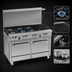 Thumbnail image #3 for Southbend Ultimate 48-Inch Commercial Gas Restaurant Range with 4 Non-Clog Burners, 24-Inch Charbroiler, Standard Oven, and Cabinet Base