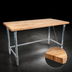 Thumbnail image #3 for John Boos 120-Inch x 24-Inch Wood Top Work Table with 2-1/4-Inch Hard Rock Maple Top and Stainless Steel Base
