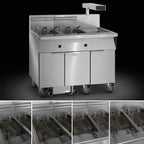 Thumbnail image #3 for Imperial (Middleby) IFSCB650EUC Electric 6-Tank Floor Fryer, 50 lb. Each, Computer Controls, Built-In Filter, Dump Station