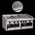 Thumbnail image #3 for Bakers Pride Dante Series C-72RS-C 72-Inch Countertop Gas Radiant Charbroiler with Free-Floating Round Rod Top Grate