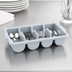 Thumbnail image #3 for Vollrath Gray Plastic Cutlery Bin with 4 Rounded Compartments