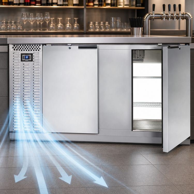 Product image #3 for Continental Refrigerator BB69SNSSPT 69" Shallow Depth Pass-Thru Back Bar Cooler