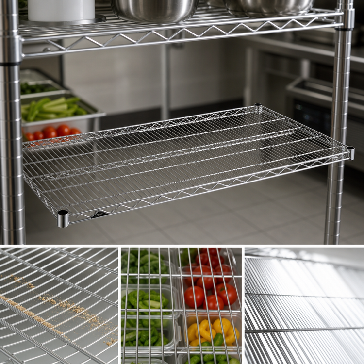Product image #3 for Metro Super Erecta 30 x 18 Inch Type 304 Stainless Steel Wire Shelf