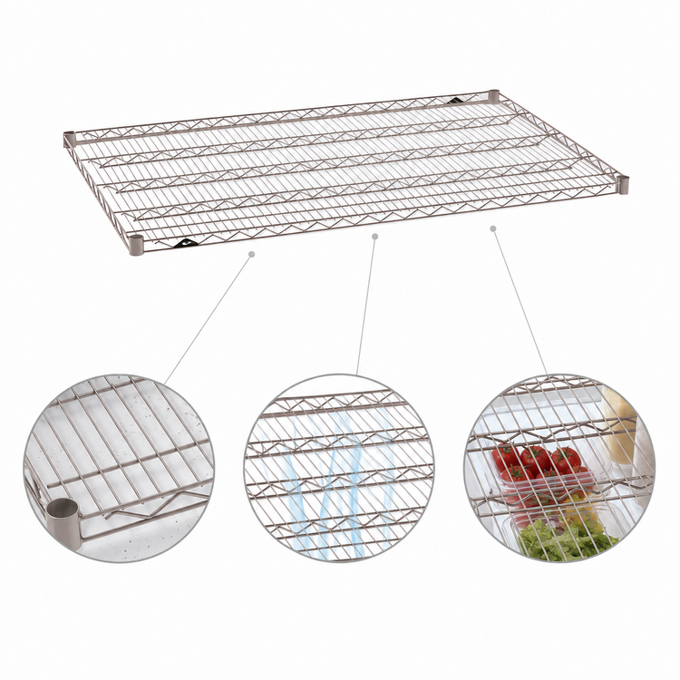 Product image #3 for Metro Super Erecta 48"W x 30"D Wire Shelf, Metroseal Gray Epoxy-Coated Finish with Microban