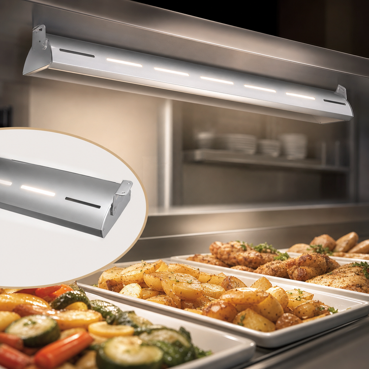 Product image #3 for Hatco Glo-Rite Curved 18-Inch LED Food Display Light with Aluminum Housing and Rocker Switch