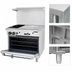 Thumbnail image #3 for Turbo Air Radiance 36-Inch Natural Gas Combination Restaurant Range with 24-Inch Left Griddle, 2 Open Burners, and Standard Oven