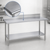 Thumbnail image #3 for Duke 72-Inch x 24-Inch 16-Gauge Stainless Steel Work Table with 5-Inch Riser and Undershelf