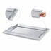 Thumbnail image #3 for Vollrath Medium Rectangular Stainless Steel Serving Tray with Integral Handles, 10 x 18 Inches