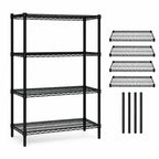 Thumbnail image #3 for Quantum WR63-1260BK 60"W x 12"D x 63"H Stationary Wire Shelving Starter Unit, 4 Shelves, Black Epoxy Finish