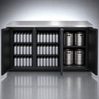 Thumbnail image #3 for Hoshizaki BB80 Three-Section Back Bar Cooler, 80 in, 28.74 cu. ft., 3 Locking Solid Doors, Self-Contained Refrigeration