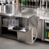 Thumbnail image #3 for BK Resources Freestanding Underbar Mixing Station with Drainboard and Blender Shelf, 12 x 18 Inch, 304 Stainless Steel