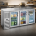 Thumbnail image #3 for Beverage-Air Three-Section Glass Door Food-Rated Back Bar Refrigerator, 78-Inch Wide, Left-Mounted Self-Contained Refrigeration