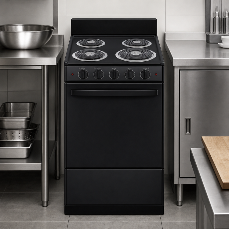Product image #4 for Summit Appliance 24-Inch Black Freestanding Electric Coil Range with 2.9 Cu. Ft. Oven