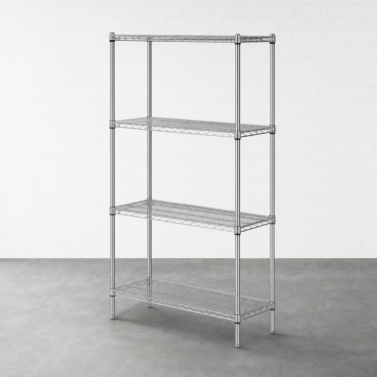 Product image #3 for Metro Super Erecta Brite 4-Shelf Starter Wire Shelving Unit, 24"W x 21"D x 63"H