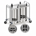 Thumbnail image #3 for Atlas Metal Heated 2-Stack Mobile Open Plate Dispenser for Up to 7-1/4-Inch Plates