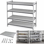 Thumbnail image #3 for Cambro Camshelving® Elements EXSK2142V4480 Universal 4-Shelf Vented Polymer Shelving Kit, 42"W x 21"D, Speckled Gray