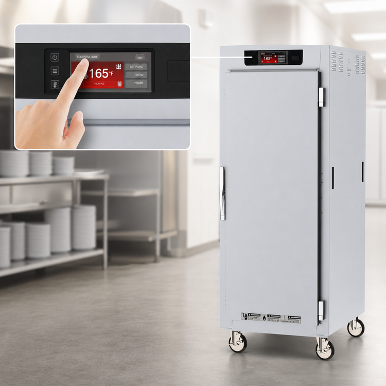 Product image #3 for Metro C5 8 Series Full-Height Mobile Pass-Thru Heated Holding Cabinet with Combination Doors