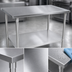 Thumbnail image #3 for John Boos Stallion 48 Inch x 24 Inch Stainless Steel Top Work Table with Galvanized Legs and Adjustable Undershelf