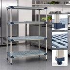 Thumbnail image #3 for Metro MetroMax 4 MF-183674G-S-4 All-Polymer 4-Shelf Open-Grid Starter Shelving Unit, 36"W x 18"D x 74"H