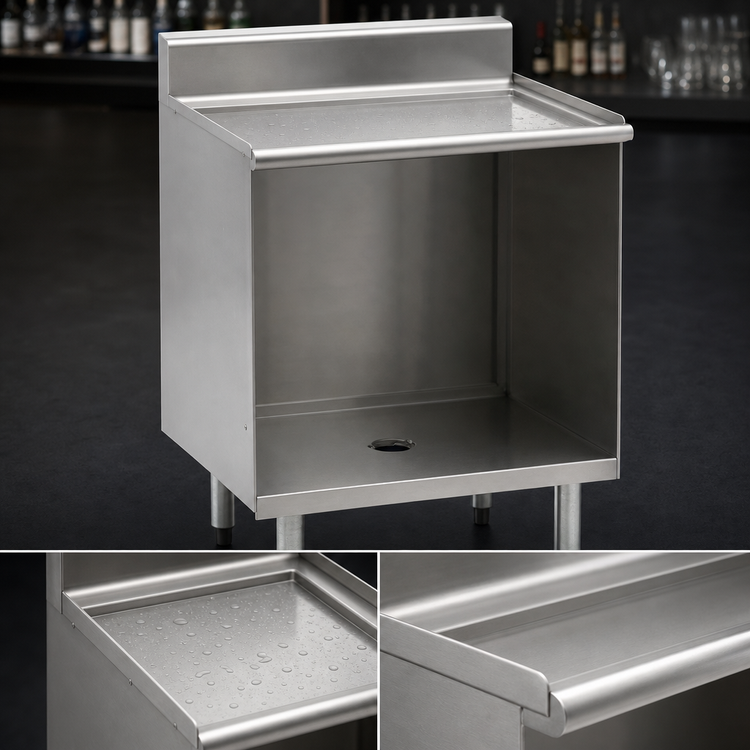 Product image #3 for 2200 Series Recessed Workboard Underbar Glass Rack Storage Unit, 24" W x 24" D