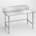 Thumbnail image #3 for Advance Tabco 48-Inch x 30-Inch 304 Stainless Steel Work Table with 10-Inch Backsplash and Galvanized Open Base