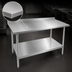 Thumbnail image #3 for John Boos Stallion 48-Inch x 24-Inch Stainless Steel Work Table with 1-1/2-Inch Rear Up-Turn and Undershelf