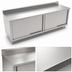Thumbnail image #3 for John Boos 132-Inch x 30-Inch Cabinet Base Work Table with Sliding Doors, 5-Inch Backsplash, and Stainless Steel Top