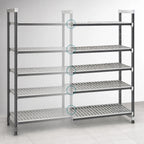 Thumbnail image #3 for Cambro Camshelving® Elements EXA214264V5480 5-Tier Vented Polymer Shelving Add-On Unit, 21 x 42 x 64 in, Speckled Gray