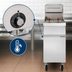 Thumbnail image #4 for Vulcan Quick Ship 21-Inch Freestanding Gas Fryer, 85-90 lb Capacity, Millivolt Controls, Stainless Steel, Twin Baskets
