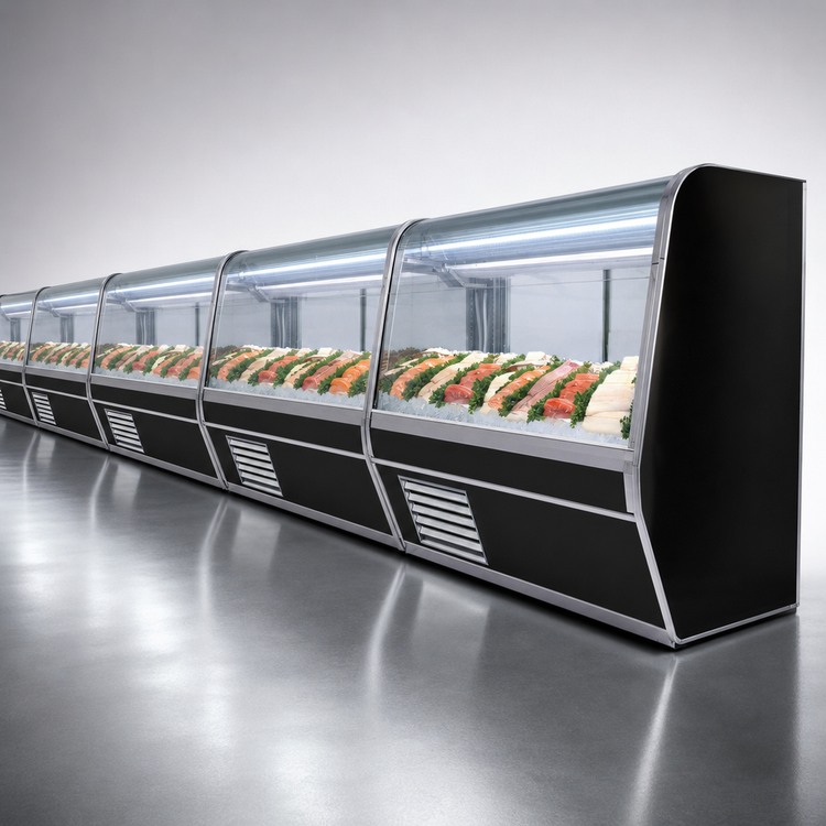 Product image #3 for Howard-McCray 32E Series 98-Inch Remote Fish & Poultry Refrigerated Service Case with Stainless Steel Interior/Exterior and LED Lighting