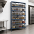 Thumbnail image #3 for Quantum Heavy-Duty Stationary Wire Shelving Unit with 8 Shelves and 28 Clear Bins, 18