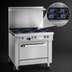 Thumbnail image #3 for Ultimate 36-Inch Commercial Gas Restaurant Range with 6 Open Burners, Cabinet Base, and Hi-Shelf Backriser