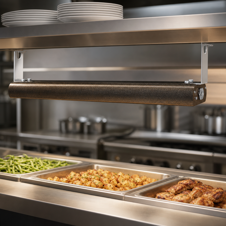 Product image #3 for Vollrath 72-Inch Low Profile Unlighted Strip Heat Lamp with Aluminum Housing and Remote Infinite Switch