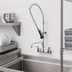Thumbnail image #3 for T&S Brass EasyInstall 8-Inch Wall-Mount Pre-Rinse Unit with 16-Inch Add-On Faucet and Lever Handles