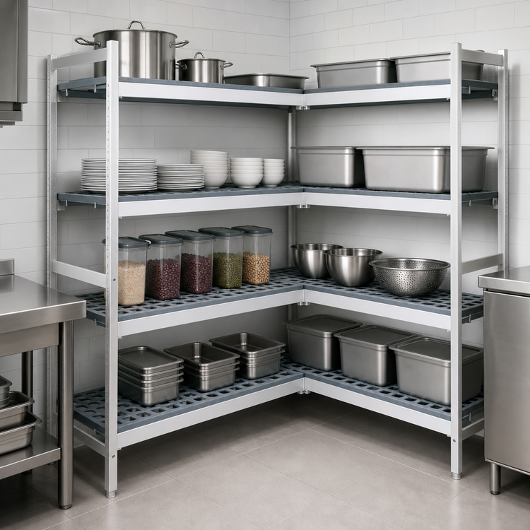 Product image #3 for Fermostock 4-Tier Corner Expansion Kit, 71 Inch H x 47 Inch W x 14 Inch D, Add-On Unit