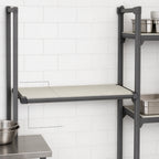 Thumbnail image #3 for Cambro Camshelving® Elevation EWSSKA1836S580 18 x 36-Inch Wall-Mounted Add-On Shelf Kit, Solid Plates, Brushed Graphite