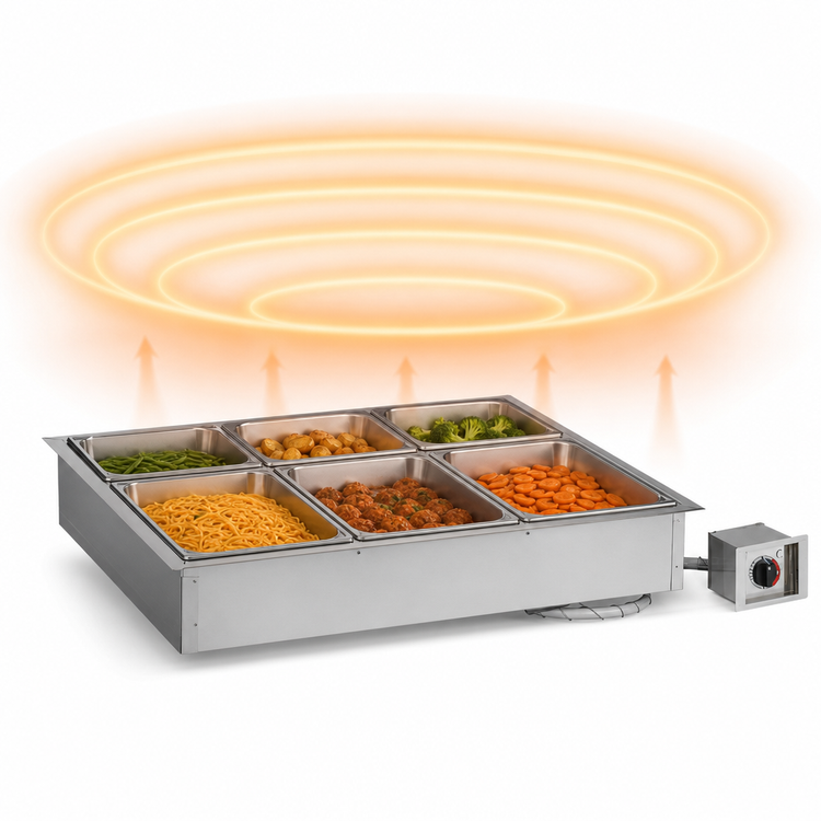 Product image #3 for Alto-Shaam Halo Heat 3-Well Drop-In Electric Waterless Hot Food Well Unit, Insulated Stainless Steel