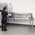 Thumbnail image #3 for Advance Tabco 95-Inch Straight Soil Dishtable, Right-Hand, with Pre-Rinse Sink and 10-1/2-Inch Backsplash