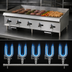 Thumbnail image #3 for IKON Cooking 60-Inch Countertop Natural Gas Griddle with 3/4-Inch Smooth Steel Plate, 150,000 BTU