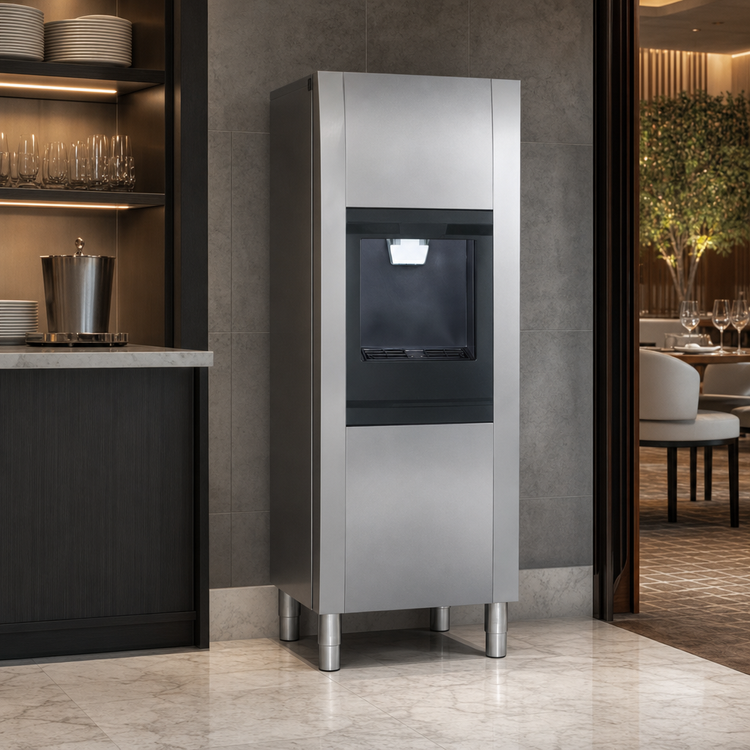 Product image #3 for Hotel Style Floor Model Ice Dispenser, 128 lb Storage Capacity, 22 Inch Wide