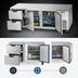 Thumbnail image #3 for Beverage-Air UCRD93AHC-2 Three-Section Undercounter Refrigerator with 2 Doors and 2 Drawers, Side-Mount Self-Contained, 93-Inch