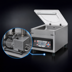 Thumbnail image #3 for Omcan USA Trento 59009 Countertop Chamber Vacuum Sealer, Single Chamber, 16.53-Inch Double Seal Bar, 25 m³ Pump, 10-Program LCD Control