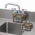 Thumbnail image #3 for BK Resources OptiFlow Heavy Duty Solid Body Splash Mount Faucet with 6-Inch Swing Spout, 4-Inch Centers